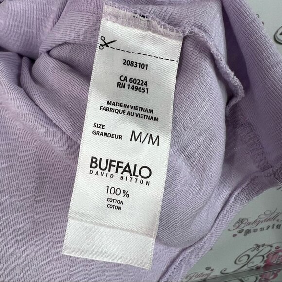 Buffalo David Bitton tshirt tee Lavender Button-Down Women's Shirt - Picture 7 of 9